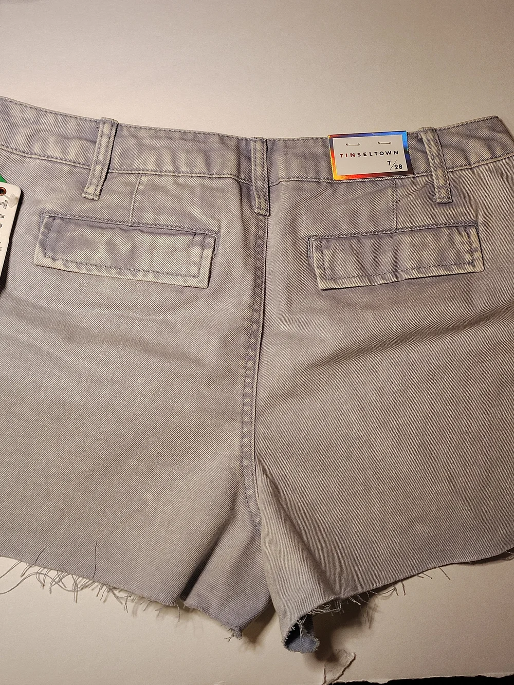 Francesca's Light Blue  Frayed Denim Shorts - Picture 4 of 8